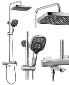 Kúpeľňové batérie REA REA - Sprchový set Arlo Brush Nickle REA-P7340