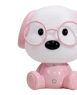 Svietidlá ONLI - LED stmievateľná detská nočná lampička PUPPIES LED/3W/230V 20 cm pes/ružová 075/LR