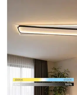 Svietidlá BRILAGI - stmievateľné LED stropné svietidlo OUTLINE LED/90W/230V 18x100 cm biele/čierne + diaľkový ovládač BRMXC2755-1000