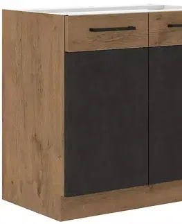 Kuchynské skrinky stojace Skrinka do kuchyne VIGO grafit mat 80D 2F BB