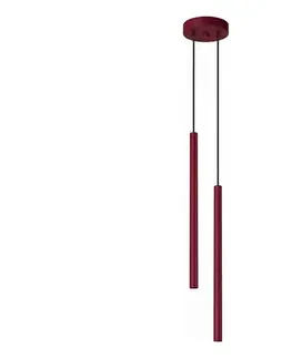 Svietidlá  SL.2122 - Závesné svietidlo PASTELO na lanku 2xG9/8W/230V červené SL.2122