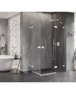 Sprchovacie kúty MEXEN/S - Lunar Duo sprchovací kút dvere krídlové pravá 115 x 85, transparent, biela 834-115P-085L-20-00