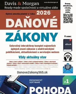 Dane, účtovníctvo Daňové zákony 2026 - XXL ProFi