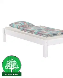 Drevené postele Posteľ Dora 90x200 borovica morená biela