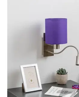 Svietidlá BRILAGI - LED Nástenná lampa NUBILA 1xE27/25W/230V + LED/3W chróm/fialová BG1556+BG1580