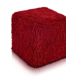 Sedacie vaky a kocky Sedací vak Taburetka Exclusive TiaHome - Červená