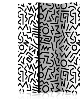 Paravány Paraván Black and White Maze Dekorhome
