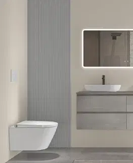 Kúpeľňový nábytok CERANO - Kúpeľňová skrinka Carole + doska pod umývadlo Navira Slim - 18 mm - betónovo šedá - 120x49,8x46 CER-8050BD82983