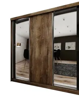 Šatníkové skrine Skriňa Top 35 250 Tmavý jaseň