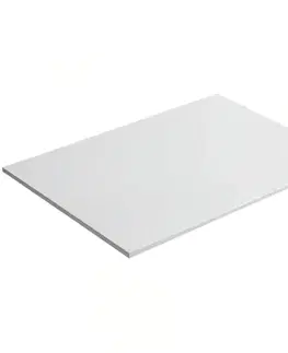Kúpeľňový nábytok CERANO - Kúpeľňová doska z liateho mramoru Elanys - biela matná - 70x1,2x46 CER-662050