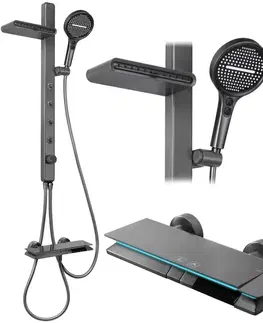 Kúpeľňové batérie REA REA - Sprchový set Karl Titanium REA-P4880