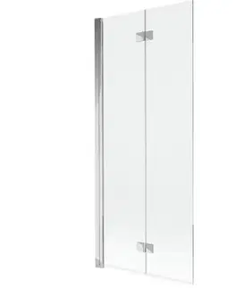 Sprchové dvere MEXEN - Mist vaňová zástena 2-krídlová ľavá 80 x 150, transparent, chróm 8A9-080-002-01-00-L
