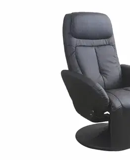 Kreslá HALMAR Optima relaxačné kreslo čierna