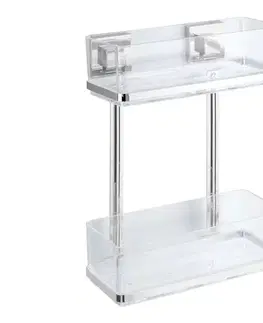 Svietidlá WENKO 22691100-Polica VACUUM-LOC QUADRO ED 25,5x32,5 cm strieborná/lesklý chróm/priehľadná 22691100