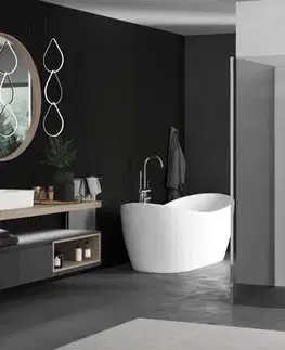 Sprchové dvere MEXEN/S - Kioto Sprchová zástena WALK-IN 90 x 80 x 40, transparent, chróm 800-090-080-221-01-00-040