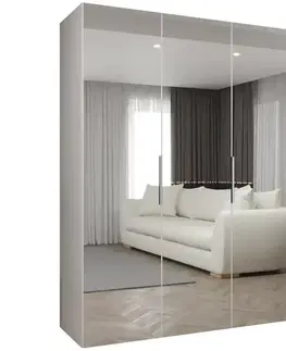 Šatníkové skrine Skriňa Marbella III 150 biela/kašmír