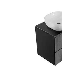 Skrinky s umývadlom ArtCom Kúpeľňová skrinka s umývadlom a doskou ADEL Black DU60/1 | 60 cm