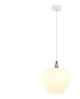 Svietidlá Globo 15548H1W - Luster na lanku MAXY 1xE27/60W/230V pr. 29 cm biela 15548H1W