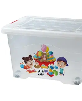 Prútené koše Úložný box na kolieskach 50 l 43x58x35