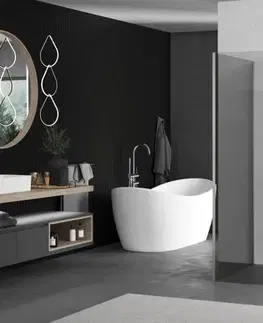 Sprchové dvere MEXEN/S - Kioto Sprchová zástena WALK-IN 120 x 100 x 40, transparent, nikel kefovaná 800-120-100-221-97-00-040