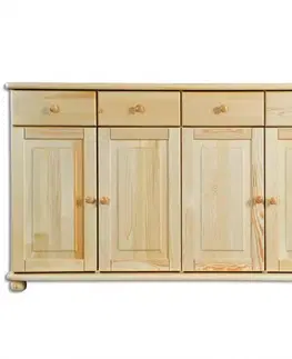Komody do spálne Komoda z Borovice KD165 surová