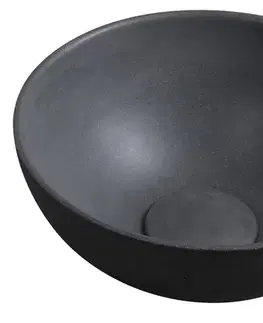 Umývadlá SAPHO - MINOR betónové umývadlo na dosku, priemer 26cm, antracit mat MR26016