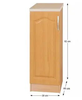Kuchynské dolné skrinky KONDELA Lora MDF New S30 L dolná kuchynská skrinka jelša
