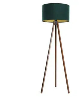 Lampy  Stojacia lampa STANDART 1xE27/60W/230V zelená/wenge AS0462+BS0399