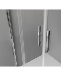 Sprchovacie kúty MEXEN/S - Exo štvrťkruhový posuvný sprchovací kút 80 x 80, transparent, chróm 8132-080-080-01-00