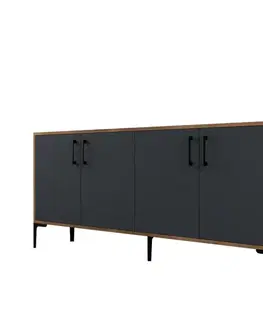 Komody Konzolový stolík Kiev - Walnut, Anthracite