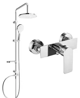 Sprchy a sprchové panely MEXEN/S - Erik sprchový stĺp vrátane sprchovej batérie Alexa, chróm 71240205-00