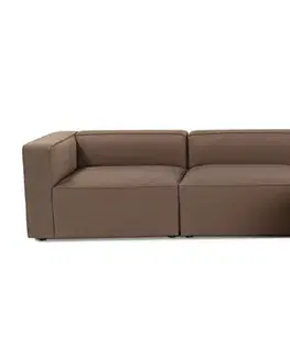 Sedacie súpravy Rohová sedacia súprava / Rohová pohovka Mora XL (L1-O1-ChlRight) - Brown