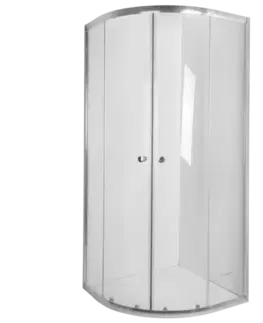 Sprchovacie kúty INVENA - Sprchovací kút štvrťkruh VITORIA, profil: chróm, sklo číre 90x90cm AK-49-195-O