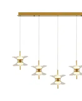 Svietidlá  LED luster na lankách BUTTERFLY 10xLED/5W/230V 3000K zlatý 414LRC1359