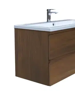 Kúpeľňový nábytok Kúpeľňová skrinka s umývadlom SAT B-Way 99x50x45 cm orech mat BWAY2100NUTU BWAY2100NUTU