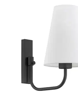 Svietidlá Argon 8376 - Nástenná lampa SAFIANO 1xE27/15W/230V čierna 8376