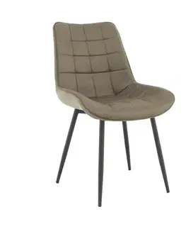 Jedálenské stoličky KONDELA Sarin jedálenská stolička sivohnedá (taupe) / čierna