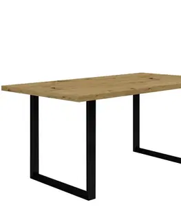 Stoly v podkrovnom štýle Stôl Tarazjus 160 cm TBLT442-D78-904 artisan/čierny
