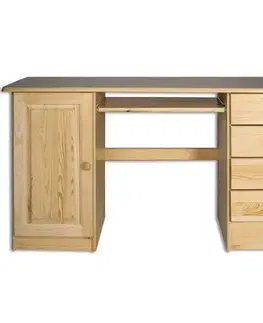 Písacie stoly Písací Stôl z Borovice BR115 surová