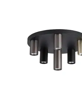 Svietidlá Searchlight 50570-6BK - Stropné svietidlo TUBES 6xGU10/10W/230V pr. 40 cm 50570-6BK