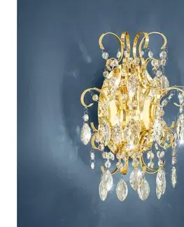 Svietidlá Eglo 39604 - Nástenné svietidlo FENOULLET 1xE14/25W/230V zlatá 39604