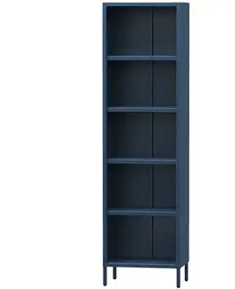 Regály v podkrovnom štýle Regál Kovový Vysoký Mario Modern Dark Blue