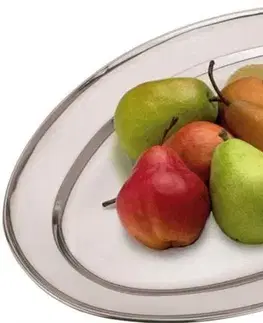 Podnosy a tácky Kinekus Podnos nerezový 45x29cm ovál