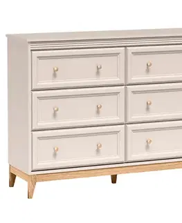 Kancelárske komody Komoda Windsor 3w 135 kašmír/dub prírodný