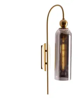 Svietidlá MAXLIGHT W0333 - Nástenná lampa CAMPANILA 1xE27/40W/230V mosadz/šedá W0333