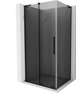 Sprchovacie kúty MEXEN/S - Velar L sprchovací kút, posuvné dvere 90 x 80, grafit, čierna 871-090-080-43-70