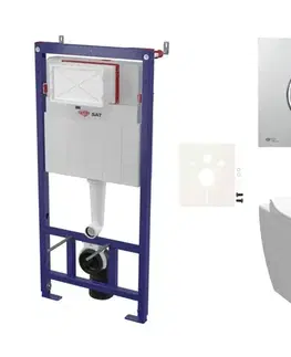 Záchody Cenově zvýhodněný závěsný WC set SAT do lehkých stěn / předstěnová montáž + WC VitrA Sento SIKOSSSEN71K SIKOSSSEN71K