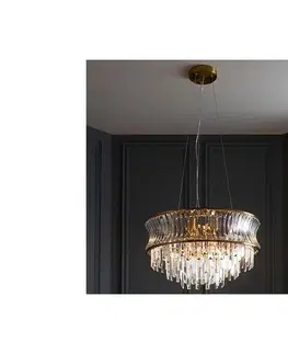 Svietidlá Endon 107785 - Luster na lanku 9xE14/6W/230V zlatý 107785