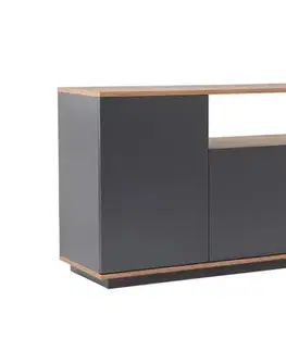 Komody Konzolový stolík Arista - Anthracite, Atlantic Pine