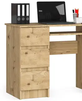Písacie stoly Moderný písací stôl PEGAS90L, dub Artisan